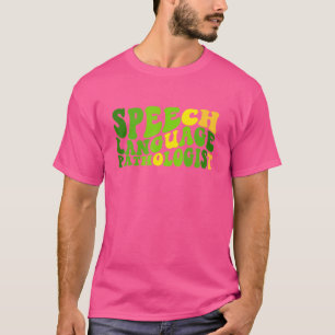 T-shirt Parole Langue Pathologiste Boho Rétro Parole Là