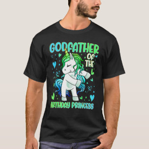 T-shirt Parrain de la fête d'anniversaire Princesse Dabbin