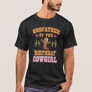T-shirt Parrain De L'Anniversaire Cowgirl Western Thème B