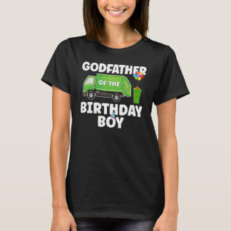 T-shirt Parrain De L'Anniversaire Garbage Thème Recycl