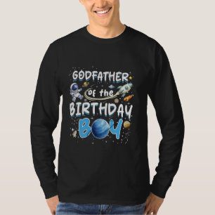 T-shirt Parrain De L'Anniversaire Garçon Astronaut Spa De