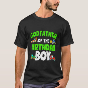 T-shirt Parrain De L'Anniversaire Garçon Ferme Tracteur Da