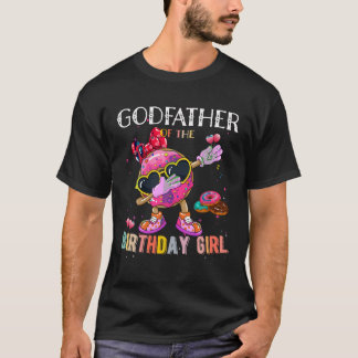 T-shirt Parrain Du Dabbing Donut Birthday Girl Donut