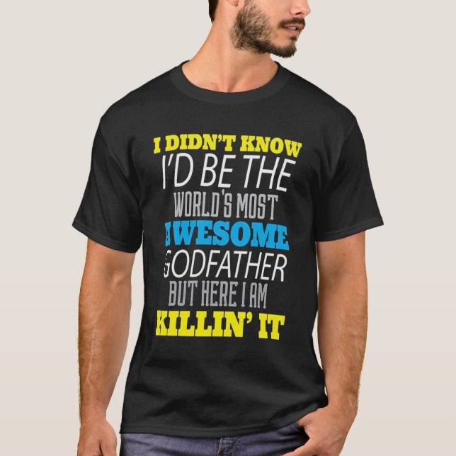 T-shirt Parrain Le Meilleur Parrain De Parrain De Mens Au  (Devant)