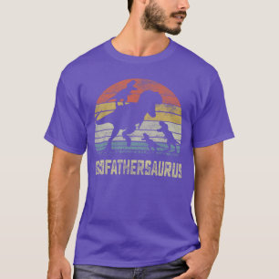 T-shirt Parrain saurus Re Dinosaur Parrain 3 enfants Fami