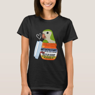 T-shirt Parroquet antidépresseur I Parakeet moine vert Q