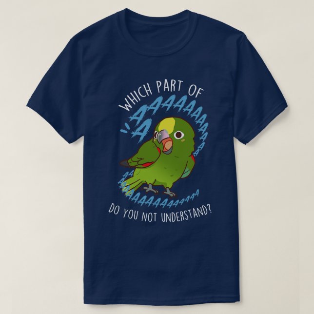 T-shirt Parrot Aaaa Amazon couronné de jaune (Design devant)