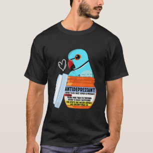 T-shirt Parrot Antidépresseur Ier bleu Indien Ringneck
