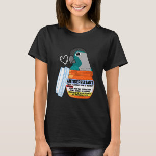 T-shirt Parrot Antidépresseur Ier Joue Vert Turquoise