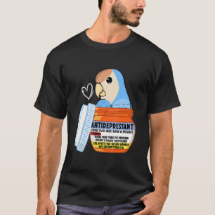 T-shirt Parrot antidépresseur mignon I Peach face bleu amo