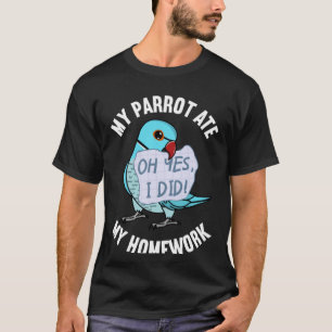 T-shirt Parrot Ate Ma Maison I Blue Indian Ringneck