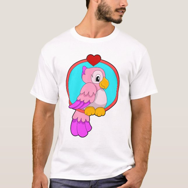 T-shirt Parrot au coeur (Devant)