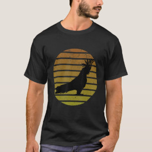 T-shirt Parrot Bird Vintage dénudé Style Rétro Silhoue