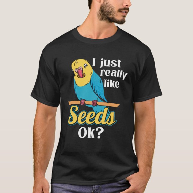 T-shirt Parrot Cockatiel Faune Oiseau Graines Animaux Anim (Devant)