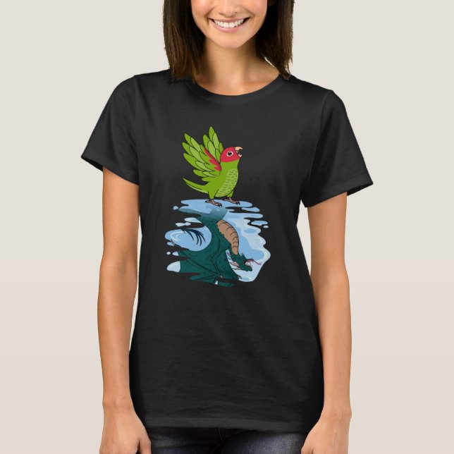 T-shirt Parrot & Dragon Reflection I Cherry headed Conure (Devant)