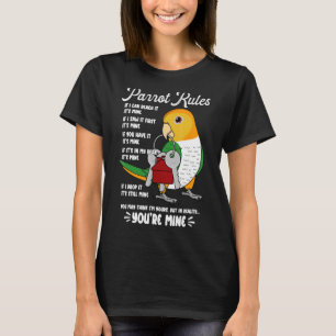 T-shirt Parrot House Rules C'est le mien I Caiqu à ventre 