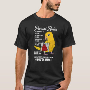 T-shirt Parrot House Rules C'est le mien I Golden Conure P