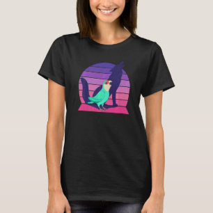 T-shirt Parrot I Howling Wolf I hurler Peach Face Bleu