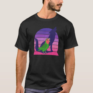T-shirt Parrot I Howling Wolf Je hurle Rosy face vert