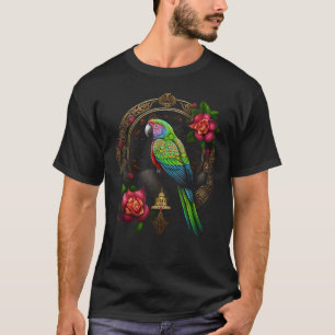 T-shirt Parrot Mandala Fleurs Animaux Oiseaux Parrot