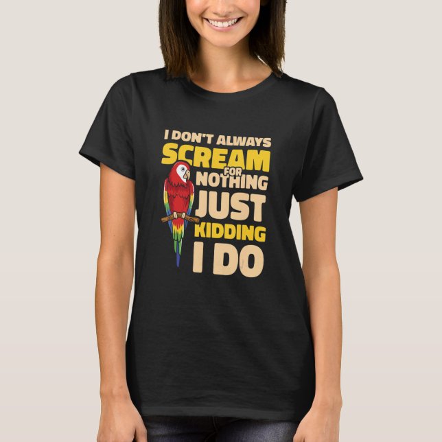 T-shirt Parrot ornithologique ornithologue propriétaire d' (Devant)