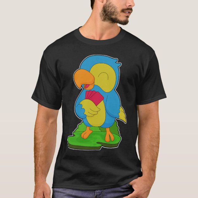 T-shirt Parrot Poker jeu de cartes de Poker (Devant)