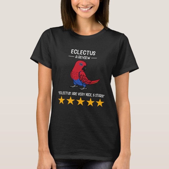 T-shirt Parrots  A Review Female Eclectus (Devant)