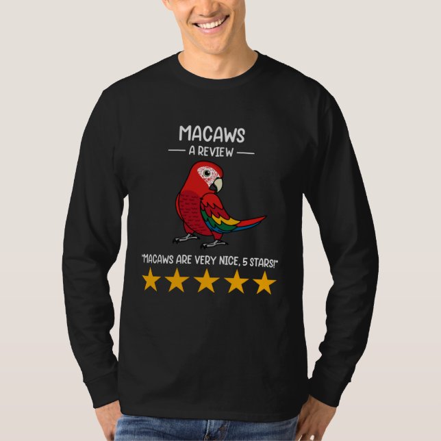 T-shirt Parrots  A Review Scarlet Macaw (Devant)