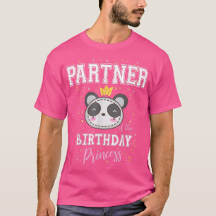 T-shirt Partenaire de l'Anniversaire Princesse Cute Panda