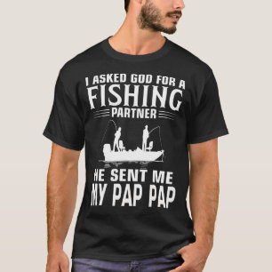 T-shirt Partenaire De Pêche Il M'A Envoyé MON PAP PAP