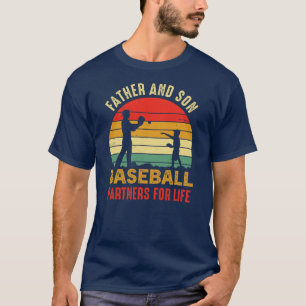 T-shirt Partenaires De Baseball Papa Et Son vintage À Vie