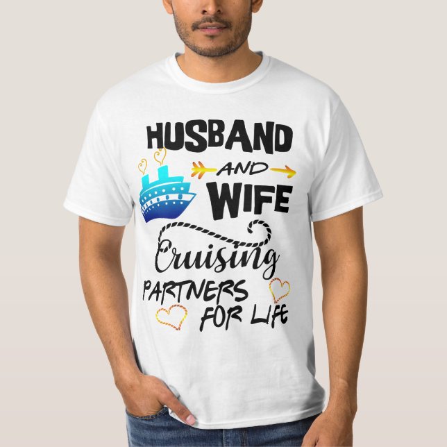 T-shirt Partenaires de croisière mari et femme pour la cro (Devant)