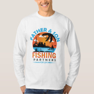 T-shirt Partenaires de pêche père et fils pour la vie