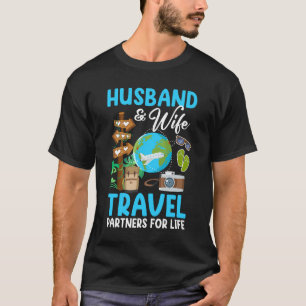 T-shirt Partenaires De Voyage Couple Matching Mari Et Femm