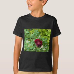 T-shirt parterre de fleurs au printemps