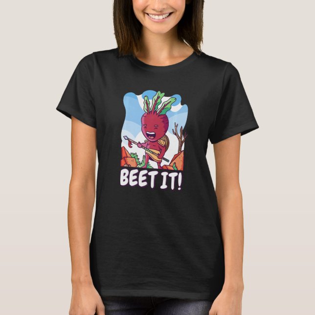 T-shirt Partez ! Guitariste Rock Beet Healthy Beet (Devant)