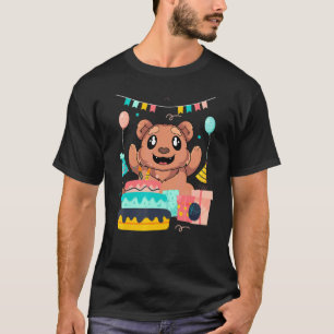 T-shirt Parti Anniversaire de enfant Cute animal Grizzly O