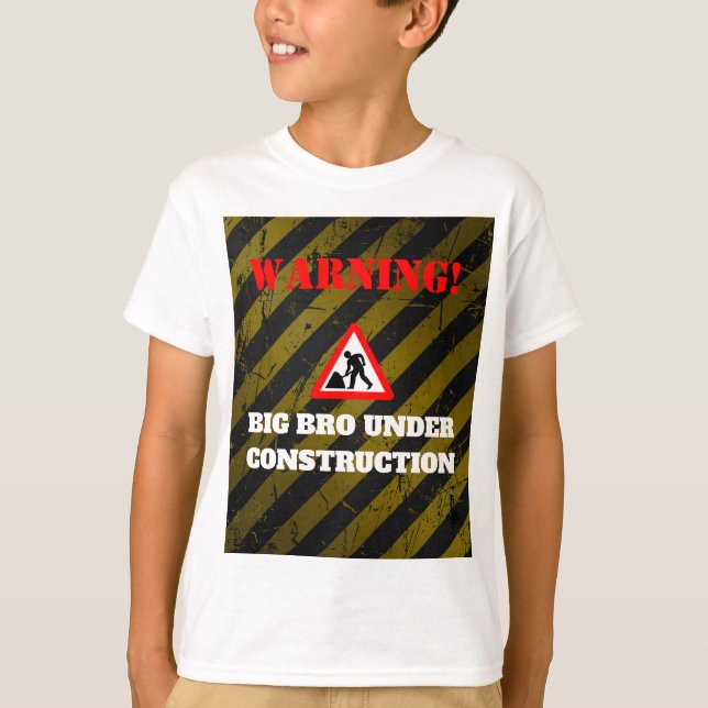 T-shirt Parti Dadchelor | Avertissement Bro en constructio (Devant)