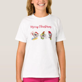 T-shirt Parti de Noël australien avec Cute Koalas