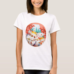 T-shirt Parti Manekineko Hanami