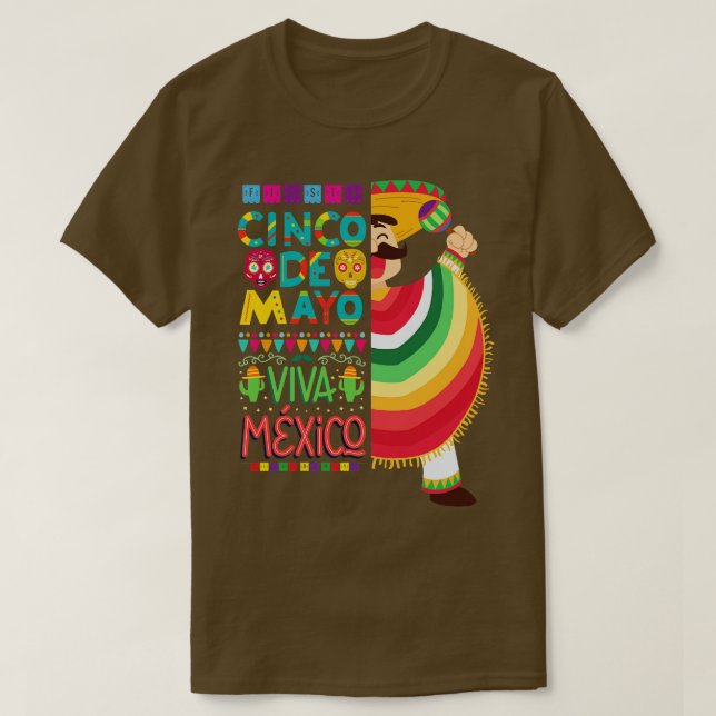 T-shirt Parti mexicain Cinco de mayo (Design devant)
