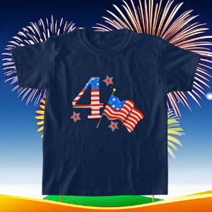 T-shirt Parti patriotique juillet Quatrième casquette T-Sh