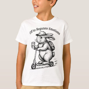 T-shirt Parti pour réguler les émotions drôle de lapin Bun