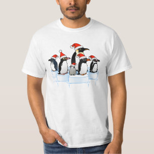 T-shirt Partie de pingouin de Noël