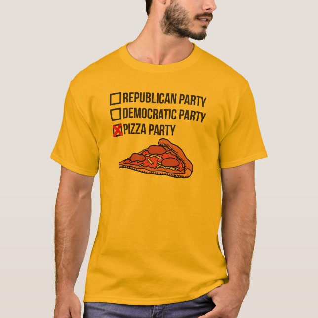 T-shirt Partie de pizza (Devant)