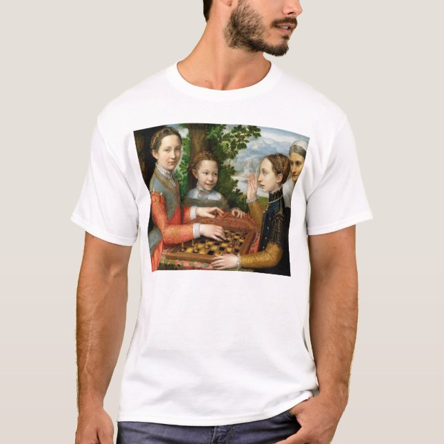 T-shirt Partie d'échecs par Sofonisba Anguissola - Circa (Devant)