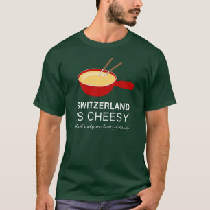 T-shirt Partie drôle de fromage de fondue de la Suisse