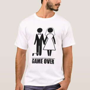 T-shirt Partie Finie Cadeau de Mariage Drôle pour Hommes E