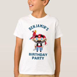 T-shirt Partie mignonne d'anniversaire de enfant de pirate