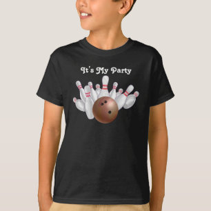 T-shirt Partie orange de bowling